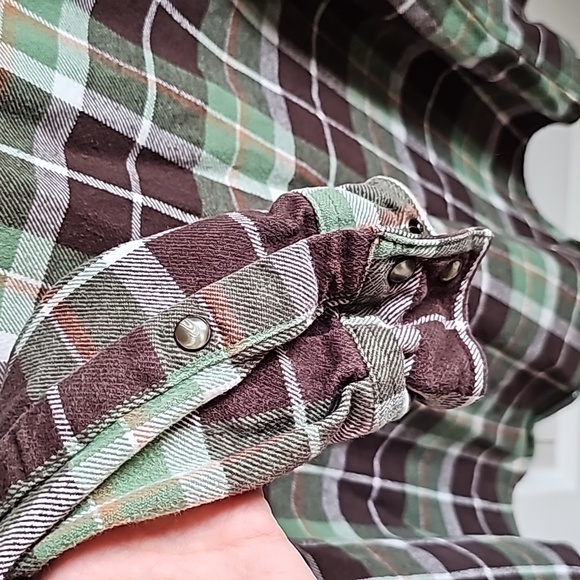 Red Head Green And Brown Thick Flannel in Men's Size Medium EUC - Picture 8 of 9